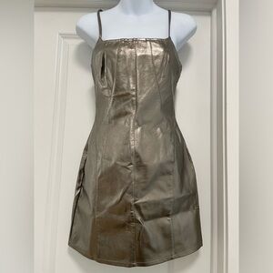 Nasty Gal Metallic Silver Dress